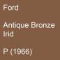 Preview: Ford, Antique Bronze Irid, P (1966).